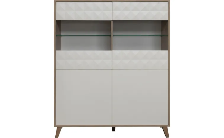 Шкаф 2д «Тринити» П6.114.0.03 - ваниль + гикори кингстон