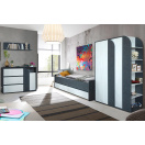 Дуб Бордо лайт + Металл Бруклин