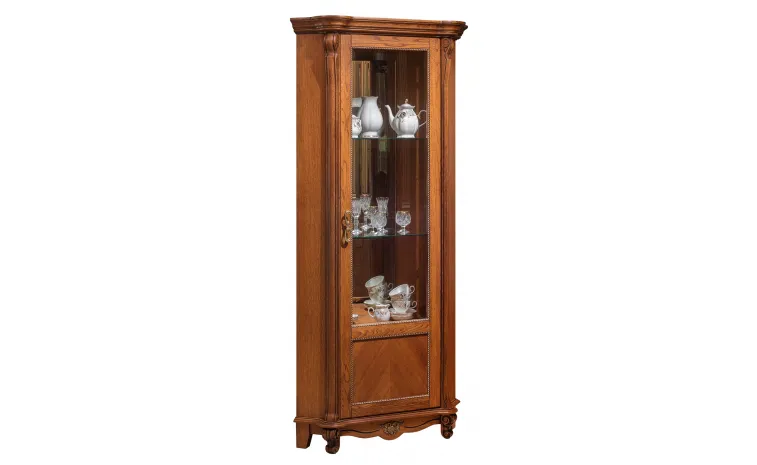 Шкаф с витриной «Алези» П1.350.0.13 (П350.13) - античная бронза