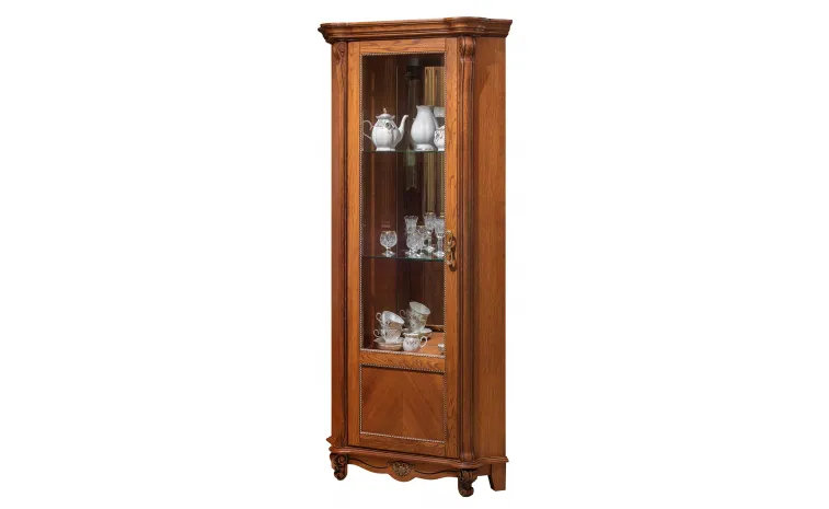 Шкаф с витриной «Алези» П1.350.0.13-01 (П350.13-01) - античная бронза