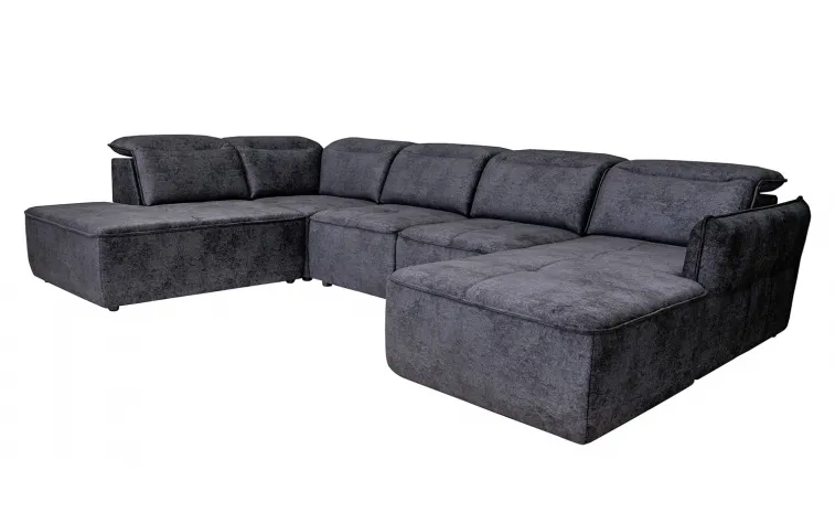 Угловой диван «Ремаро» (4L/R.90.20M.8MR/L) - ткань