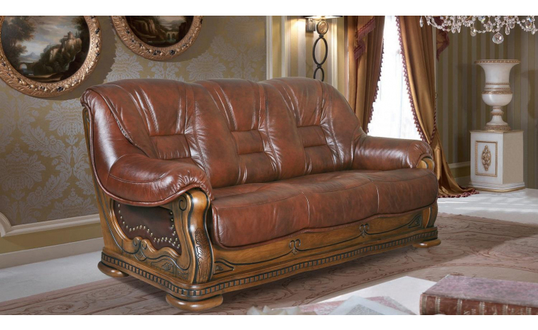 3-х местный диван «Консул 2020/2020(-С)» (3м) - промо - натуральная кожа