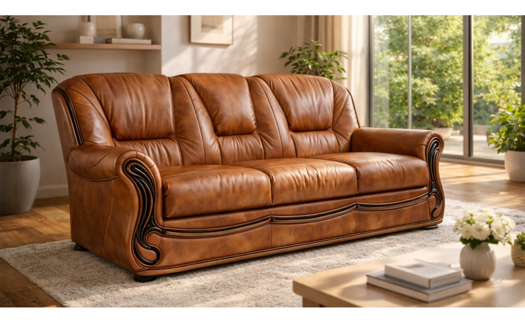 3-х местный диван «Изабель 2» (3м) - промо - натуральная кожа