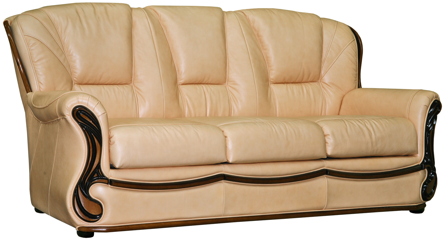 Трехместный кожаный диван-кровать Изабель-2