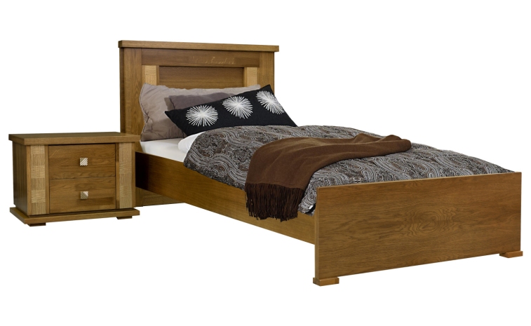 Кровать одинарная «Тунис» П6.343.1.08 (П344.08) - медовый с золочением