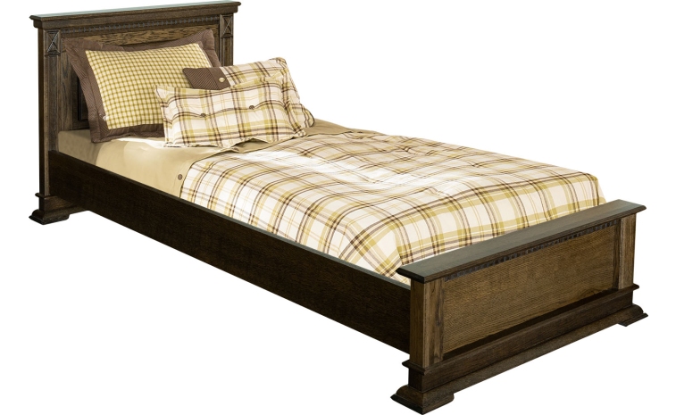 Кровать одинарная «Верди Люкс» с низким изножьем - венге