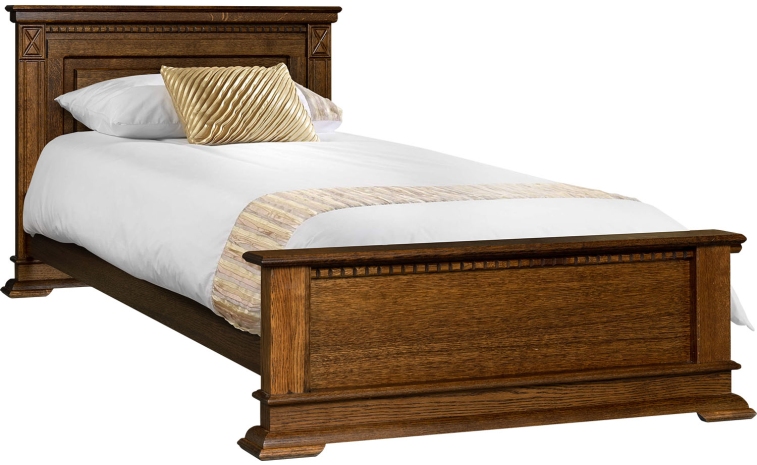 Кровать одинарная «Верди Люкс» с низким изножьем - черешня