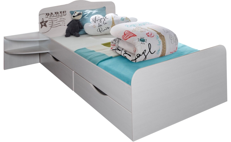 Кровать одинарная «Соната» П439.35Д15 - принт «париж»