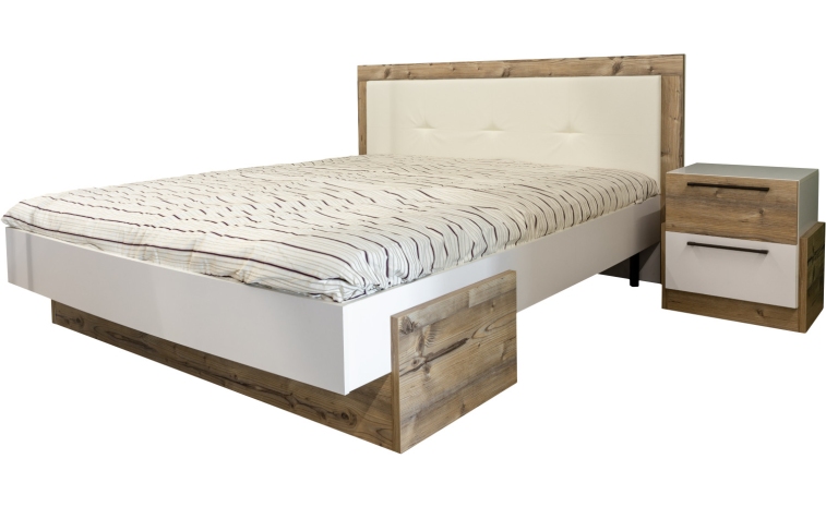 Кровать двойная «Гвиана» П631.05 - sale - белый+пихта брамберг