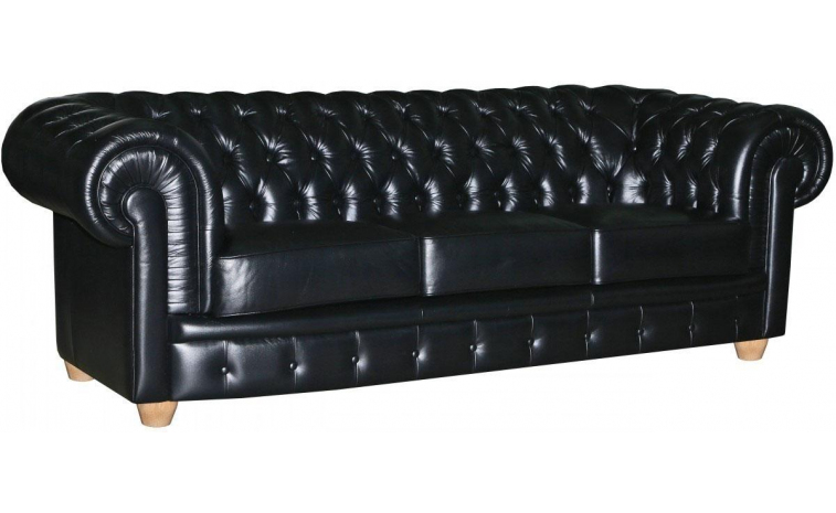 3-х местный диван «Честерфилд» (32) - натуральная кожа
