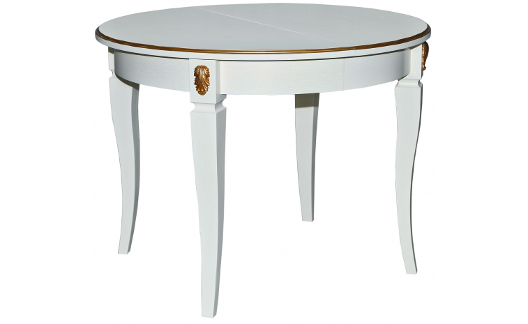 Стол «Милана 14/1А» П4.265.0.31(323.10) - слоновая кость с золочением