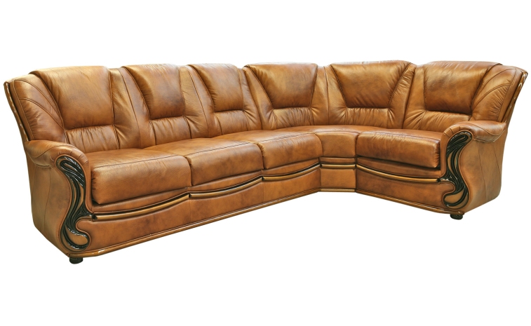 Угловой диван «Изабель 2» (3мL/R901R/L) - спецпредложение - натуральная кожа