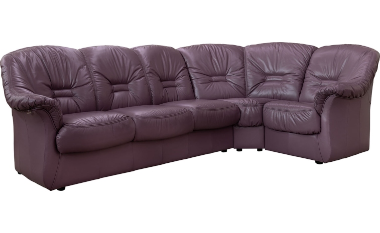 Угловой диван «Омега» (3мL/R901R/L) - натуральная кожа