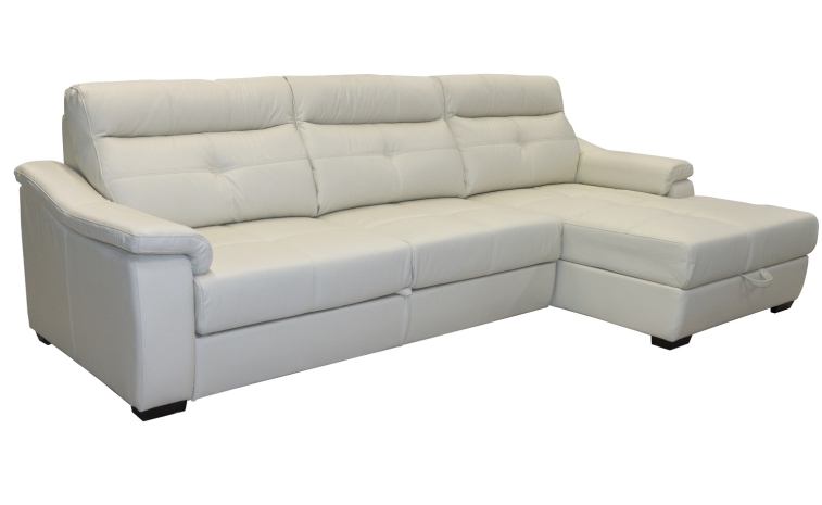 Угловой диван «Барселона 2» (3mL/R8mR/L) - натуральная кожа