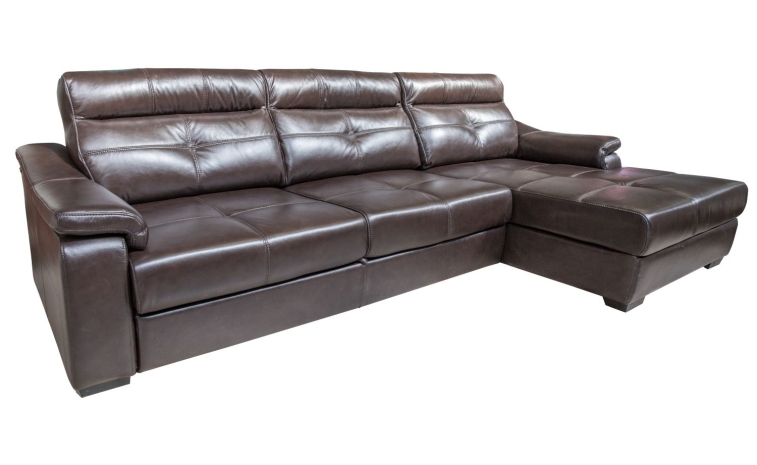 Угловой диван «Барселона 2» (3mL/R8mR/L) - спецпредложение - натуральная кожа