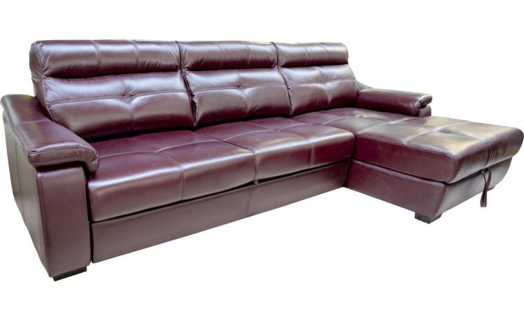 Угловой диван «Барселона 2» (3mL/R8mR/L) - промо - натуральная кожа