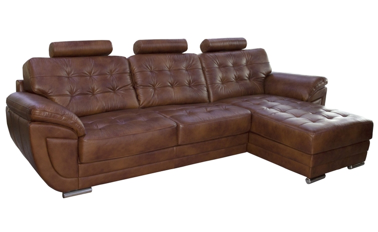 Угловой диван «Редфорд» (3мL/R8мR/L) - натуральная кожа