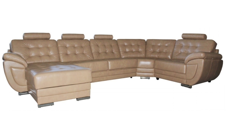 Угловой диван «Редфорд» (1L/R9030м8мR/L) - натуральная кожа
