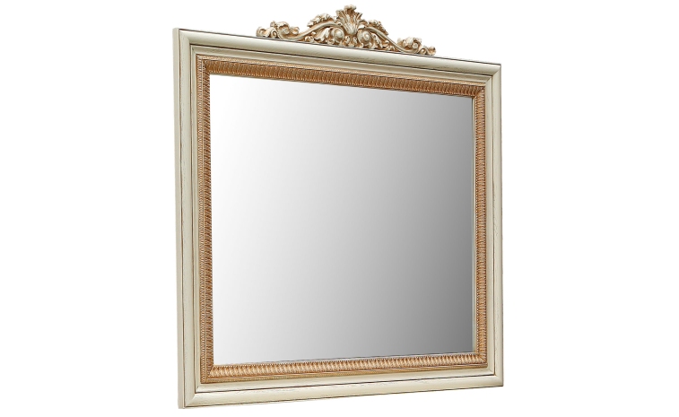 Зеркало настенное «Альба 13к» П4.485.1.14 (П524.13к) - слоновая кость с золочением