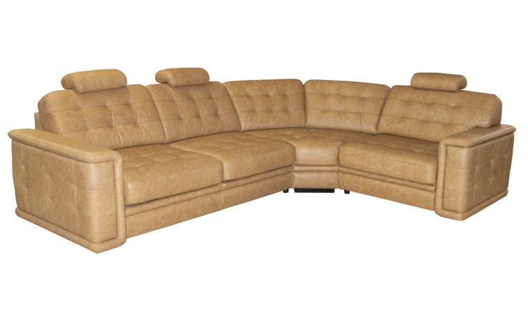 Угловой диван «Ричмонд» (3ML/R90.1R/L) - натуральная кожа