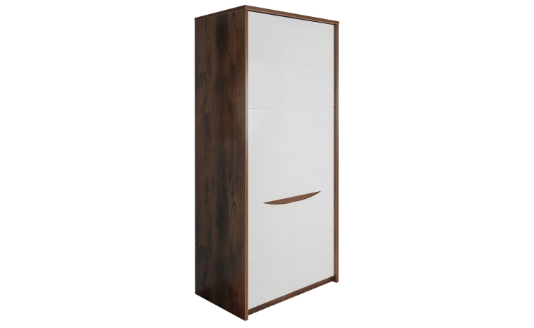 Шкаф для одежды «Монако» П6.528.3.01 (П542.01) - дуб саттер+белый глянец