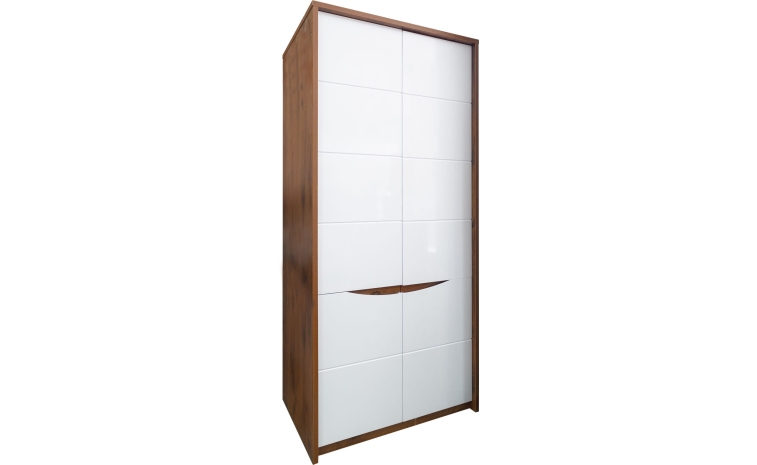 Шкаф для одежды «Монако» П6.528.1.08 (П528.08) - дуб саттер+белый глянец
