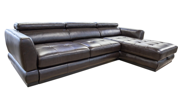 Угловой диван «Мишель» (3ML/R.8MR/L)  - натуральная кожа