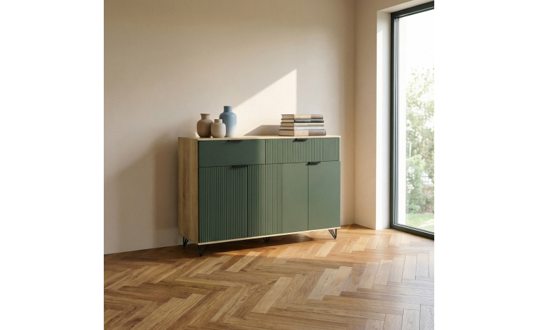 Тумба «Рокси» П6.948.0.04 - грин софт+дуб кантри золотой