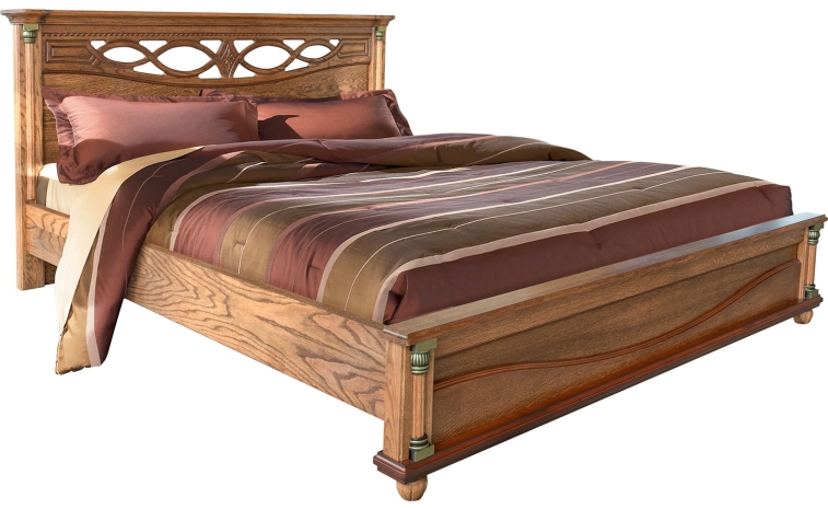 Кровать двойная «Валенсия Д Классик» - античная бронза