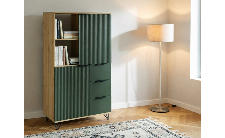 Шкаф «Рокси» П6.948.0.06 - грин софт+дуб кантри золотой