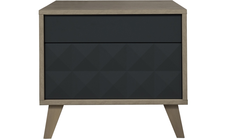 Тумба прикроватная «Тринити» П6.114.1.04 - антрацит + гикори кингстон