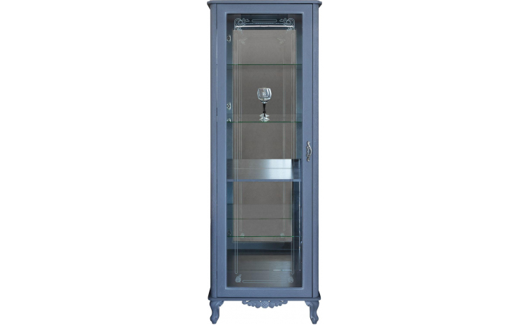 Шкаф с витриной «Флорентина» 2680-01 БМ850 - sale - белый агат