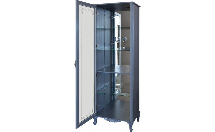 Шкаф с витриной «Флорентина» 2680-01 БМ850 - sale - белый агат