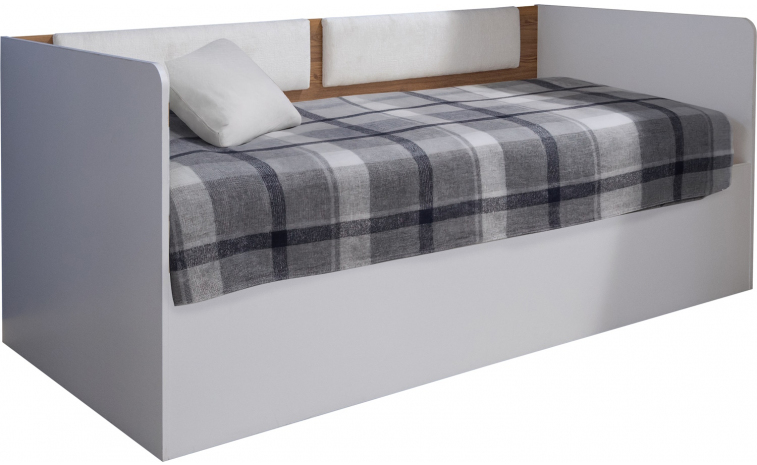 Кровать 1-09 «Порта» П7.061.1.01 - белый + кедр орегон