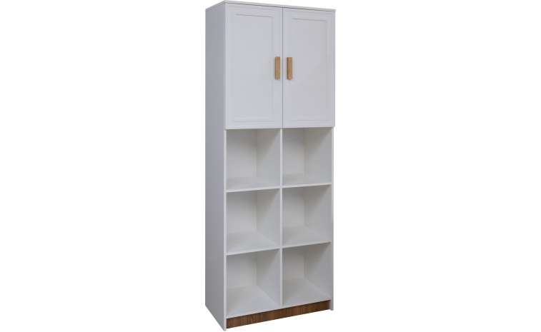 Шкаф для одежды 2д «Порта» П7.061.1.16 - белый + кедр орегон